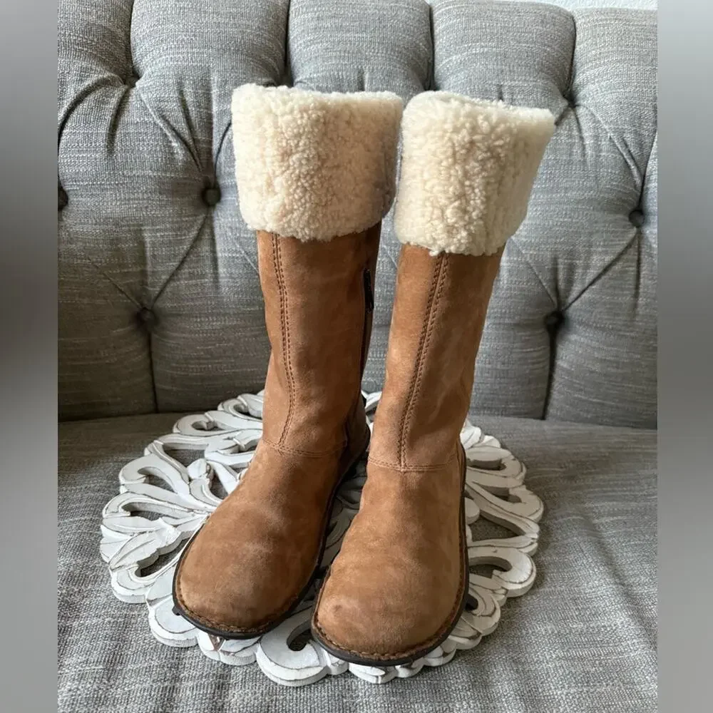 UGG shearling Suede Leather Winter Boots Women’s 8